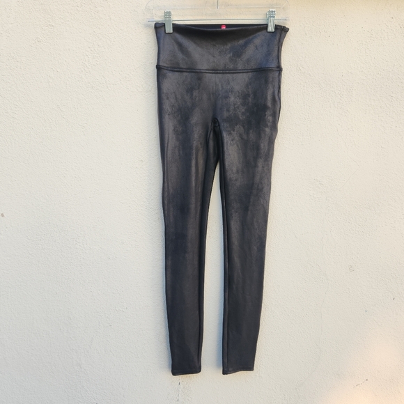 5/$100 SALE - SPANX Black Faux Leather Leggings - Picture 2 of 9